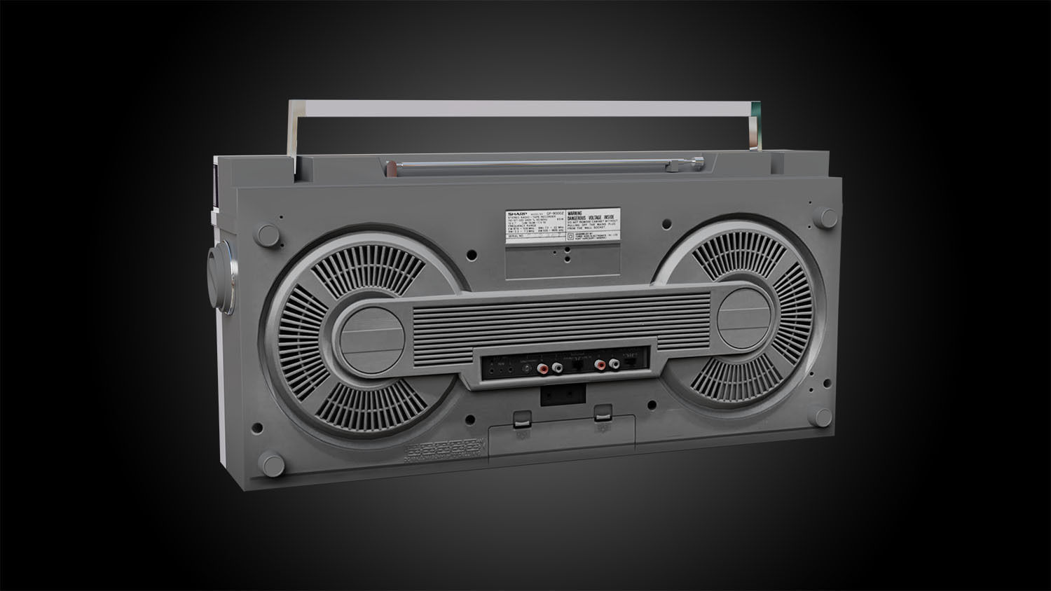Retro Boom Box Ghetto Blaster Pack  3D model_35