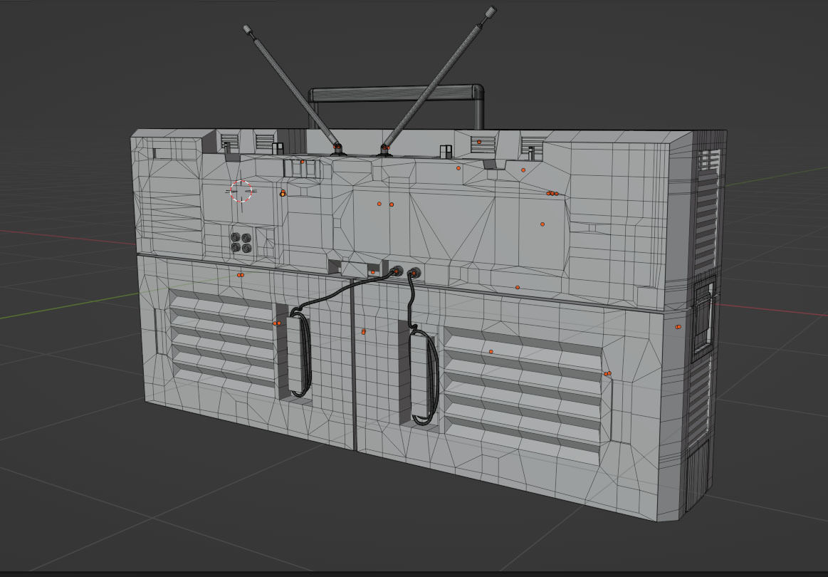Retro Boom Box Ghetto Blaster Pack  3D model_27