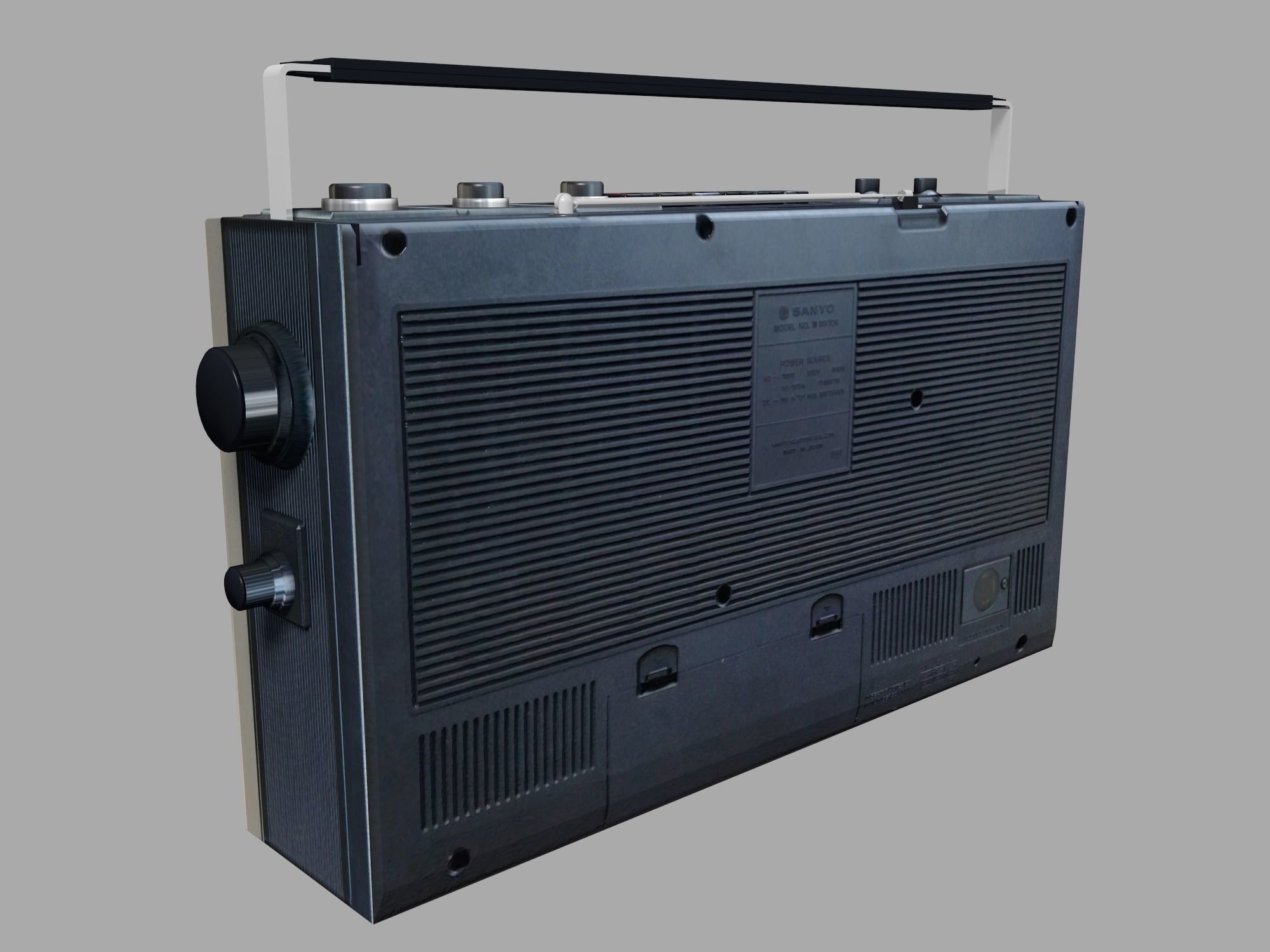 Retro Boom Box Ghetto Blaster Pack  3D model_60