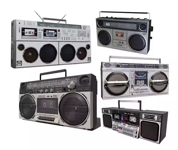 Retro Boom Box Ghetto Blaster Pack 