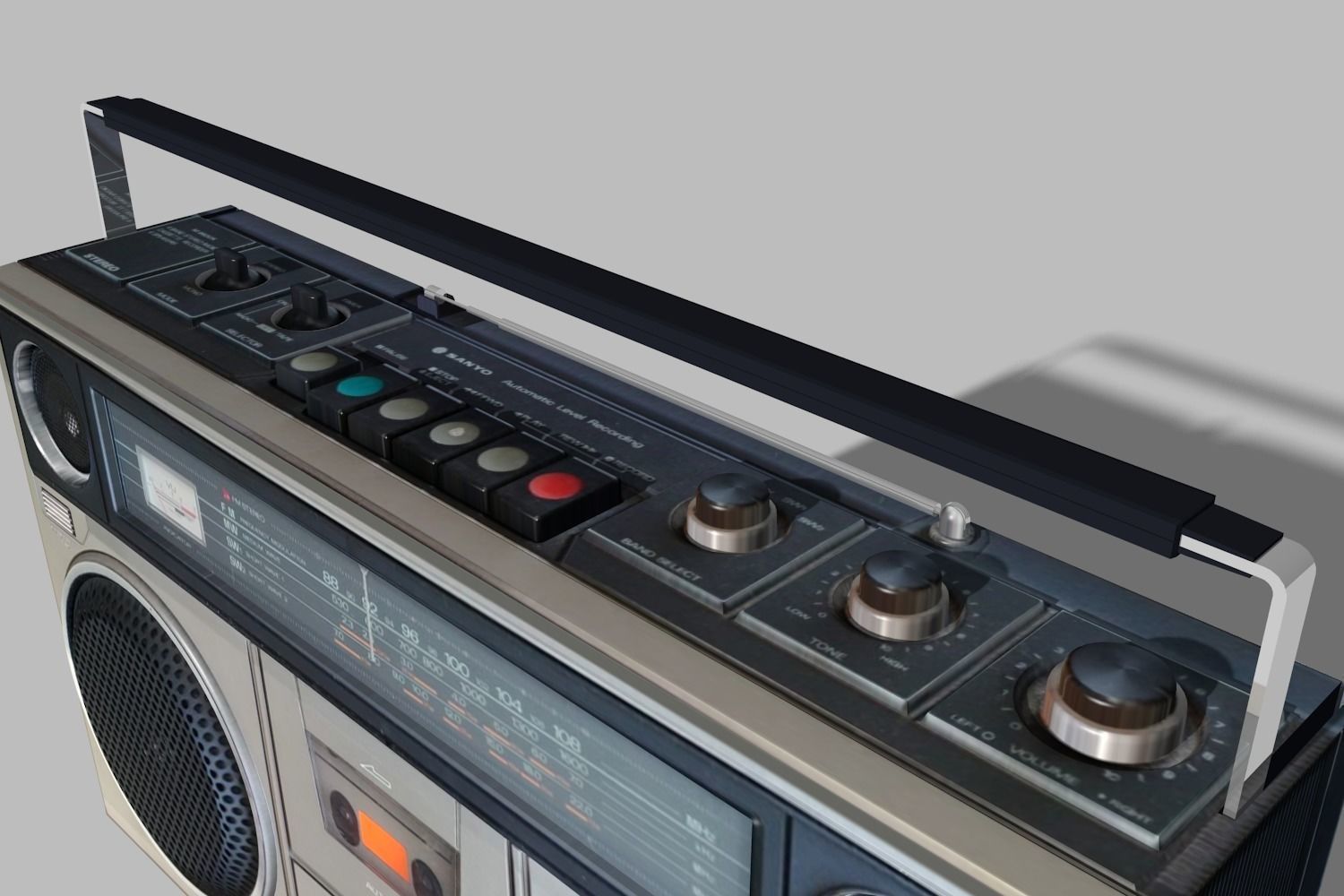 Retro Boom Box Ghetto Blaster Pack  3D model_61