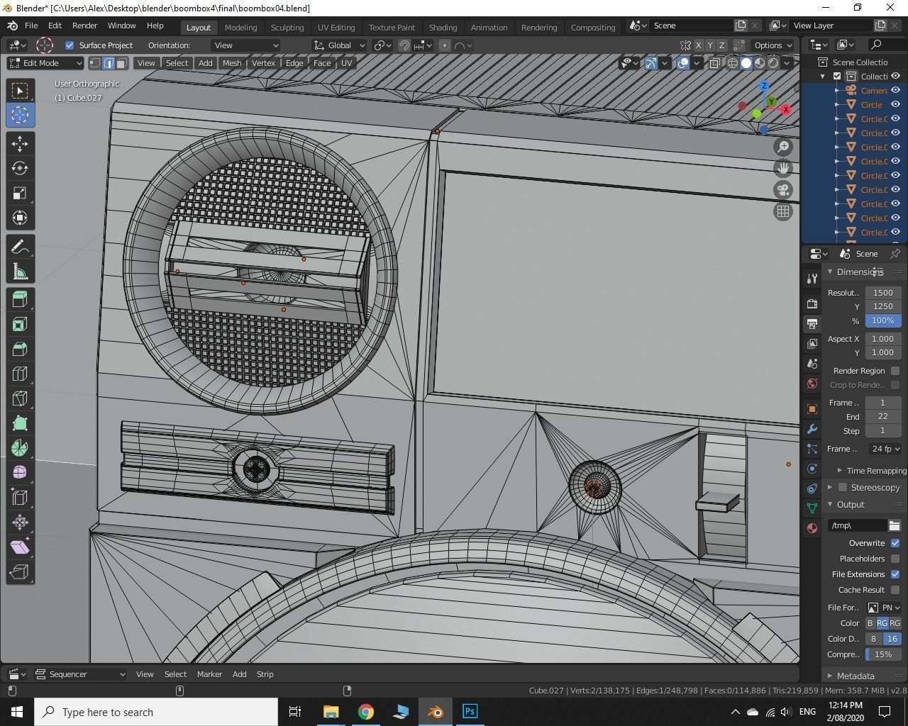 Retro Boom Box Ghetto Blaster Pack  3D model_11