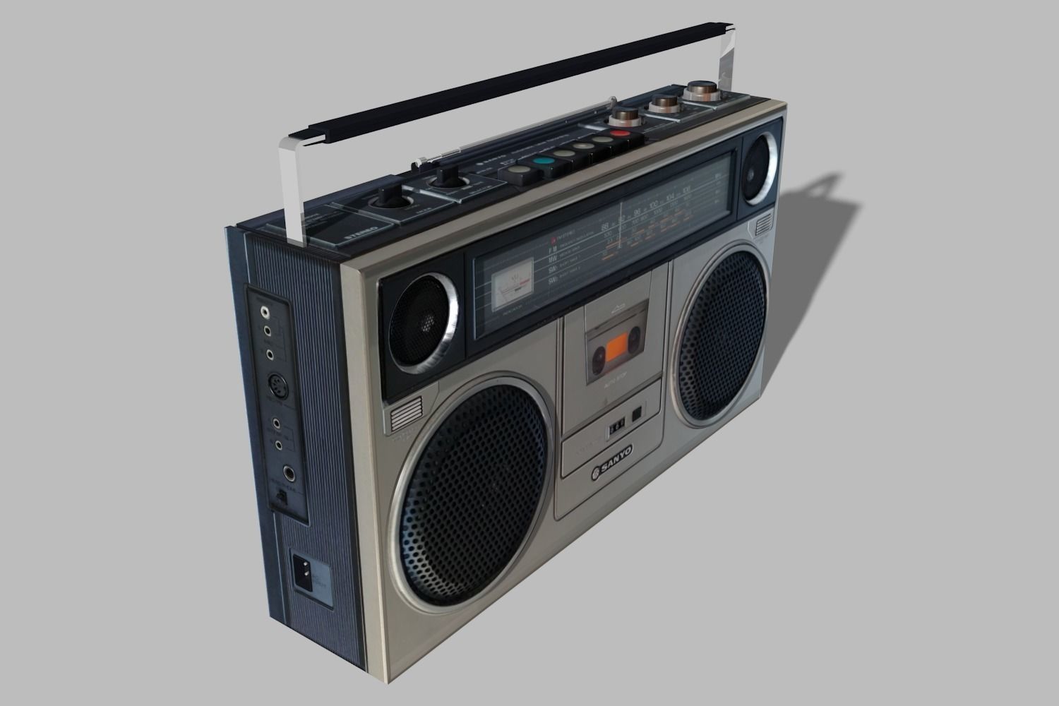 Retro Boom Box Ghetto Blaster Pack  3D model_59