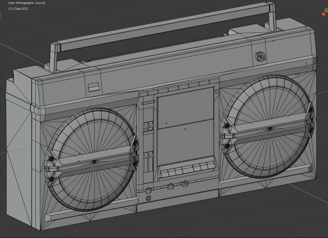 Retro Boom Box Ghetto Blaster Pack  3D model_43