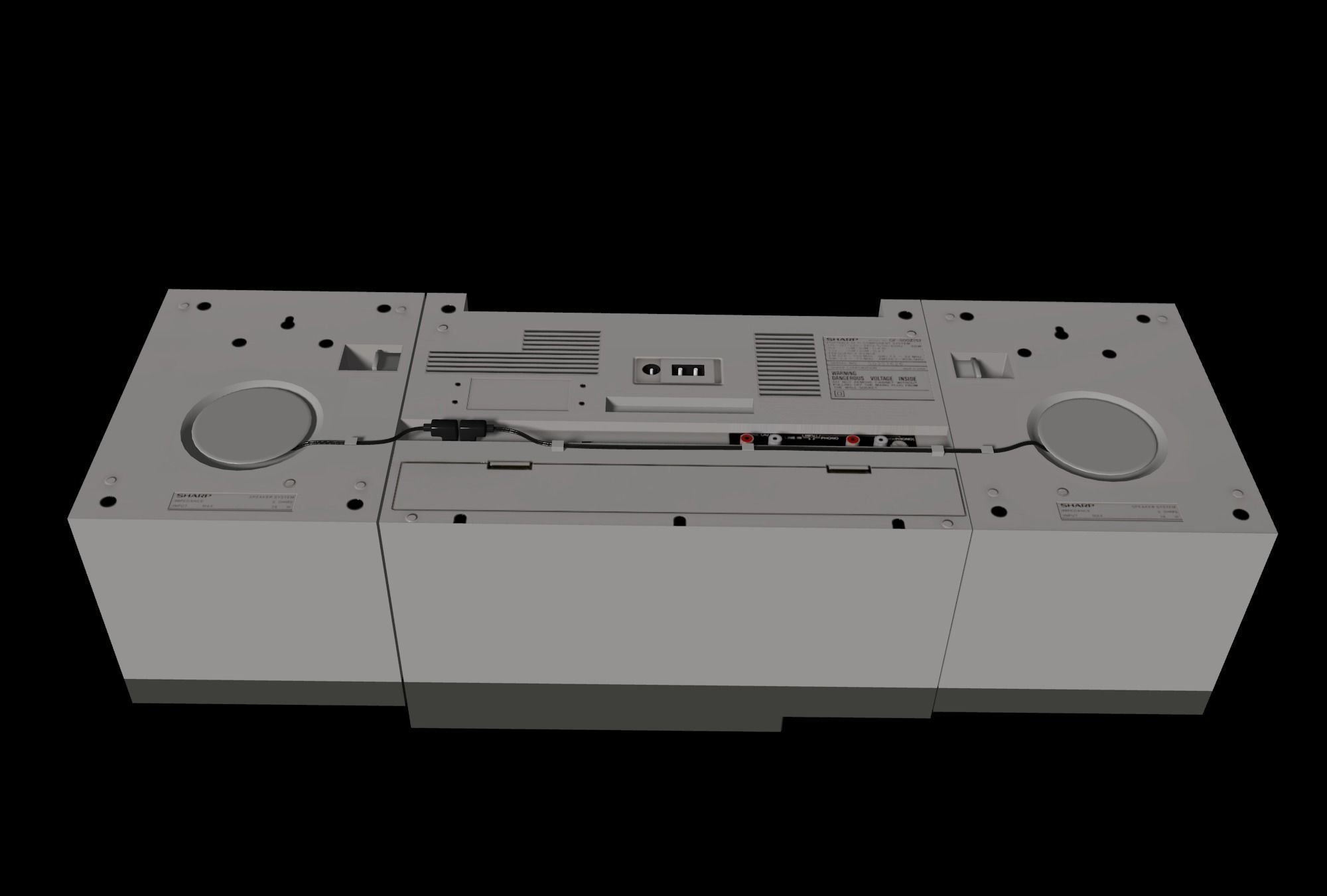 Retro Boom Box Ghetto Blaster Pack  3D model_52