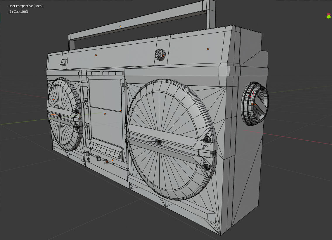 Retro Boom Box Ghetto Blaster Pack  3D model_45