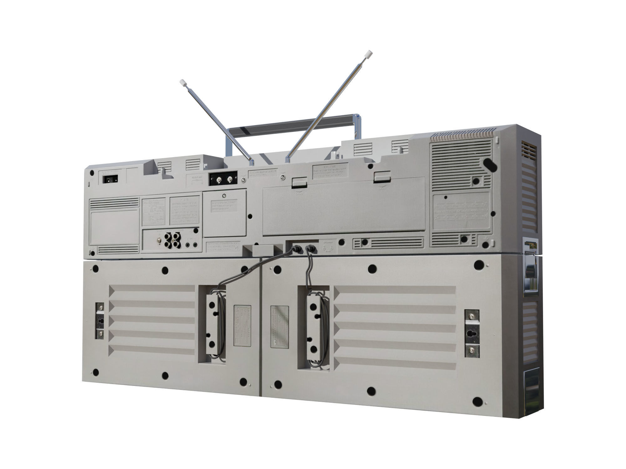 Retro Boom Box Ghetto Blaster Pack  3D model_16