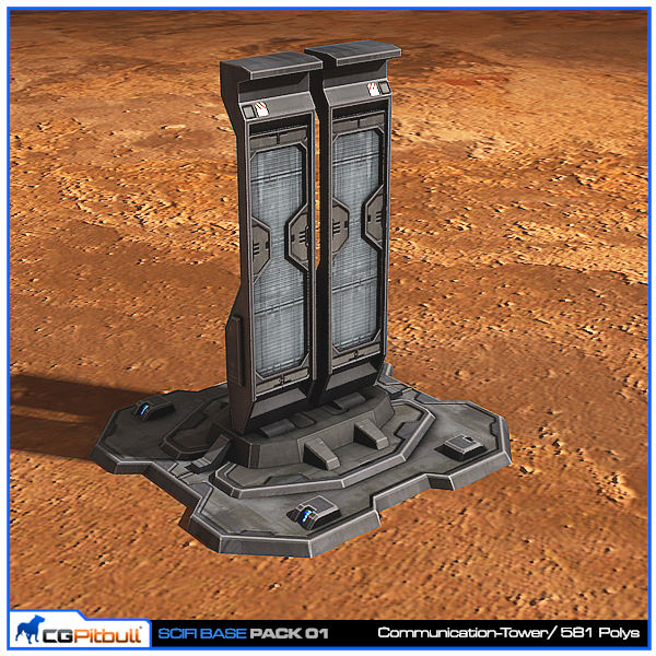 SciFi Base Pack 01 Low-poly 3D model_6