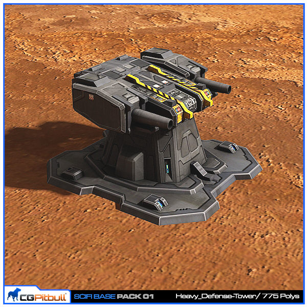 SciFi Base Pack 01 Low-poly 3D model_3