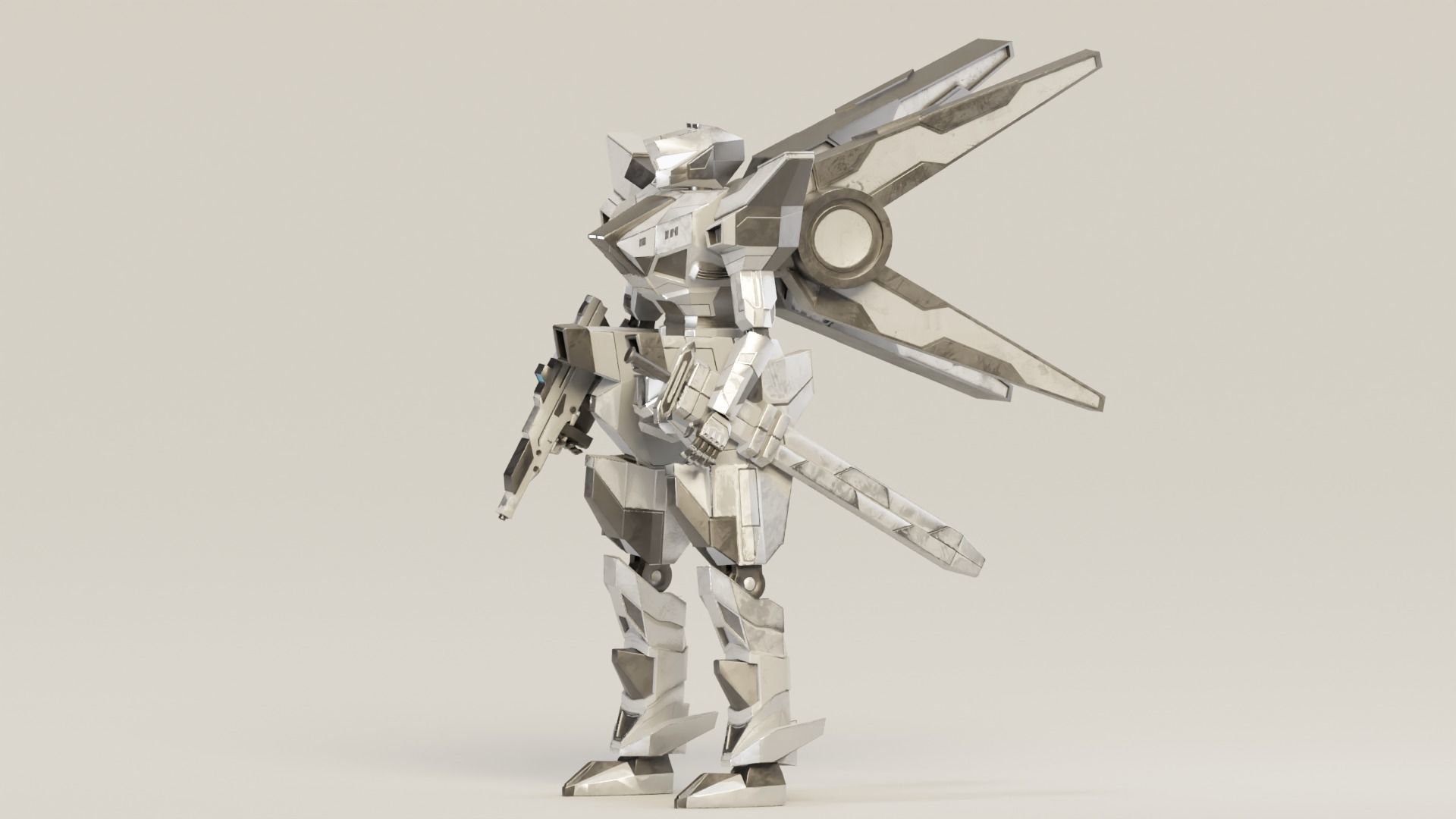 Mecha Trident 3D model_4