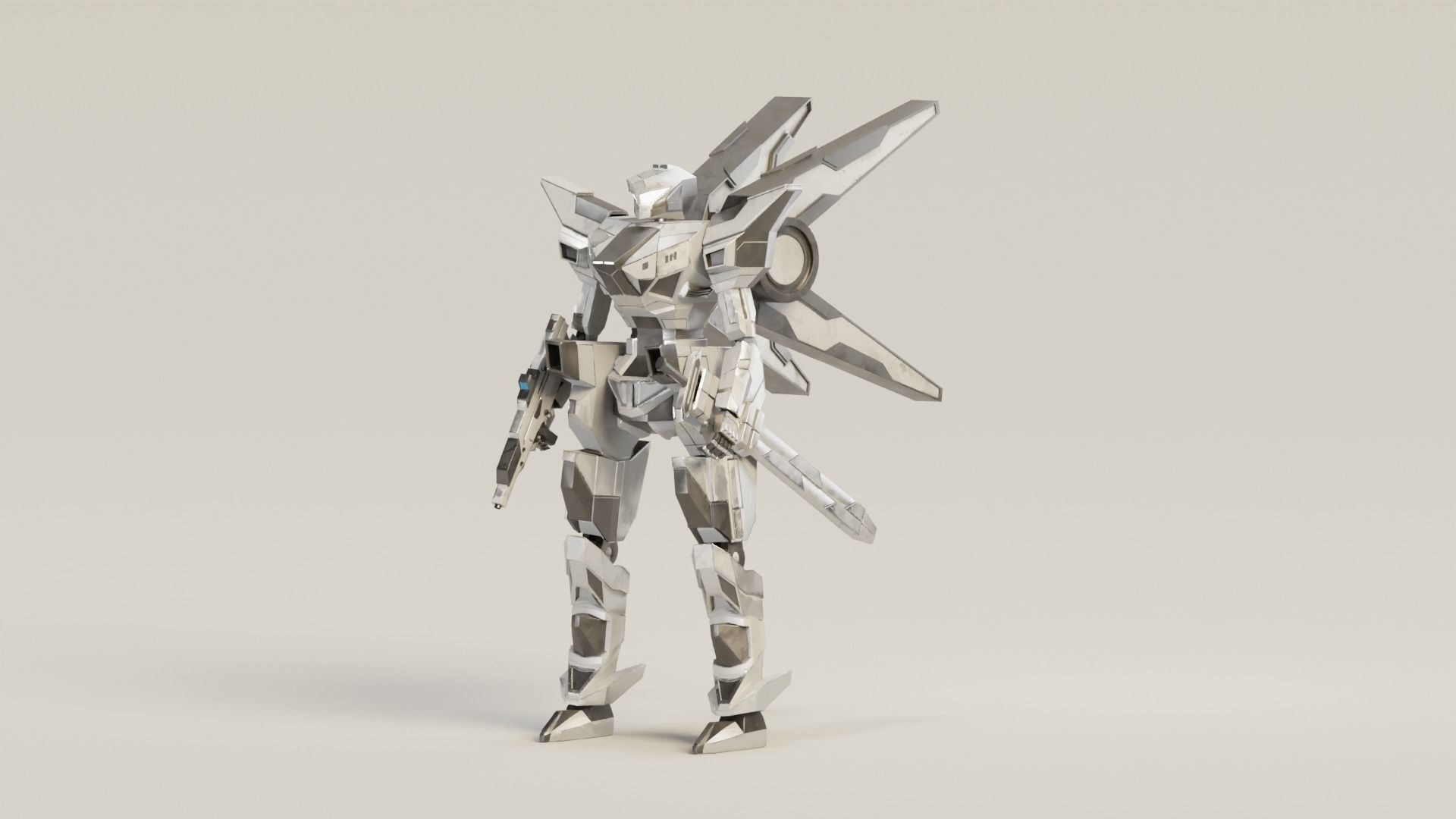 Mecha Trident 3D model_2