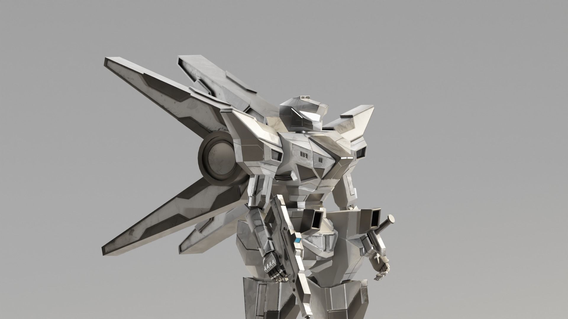 Mecha Trident 3D model_1
