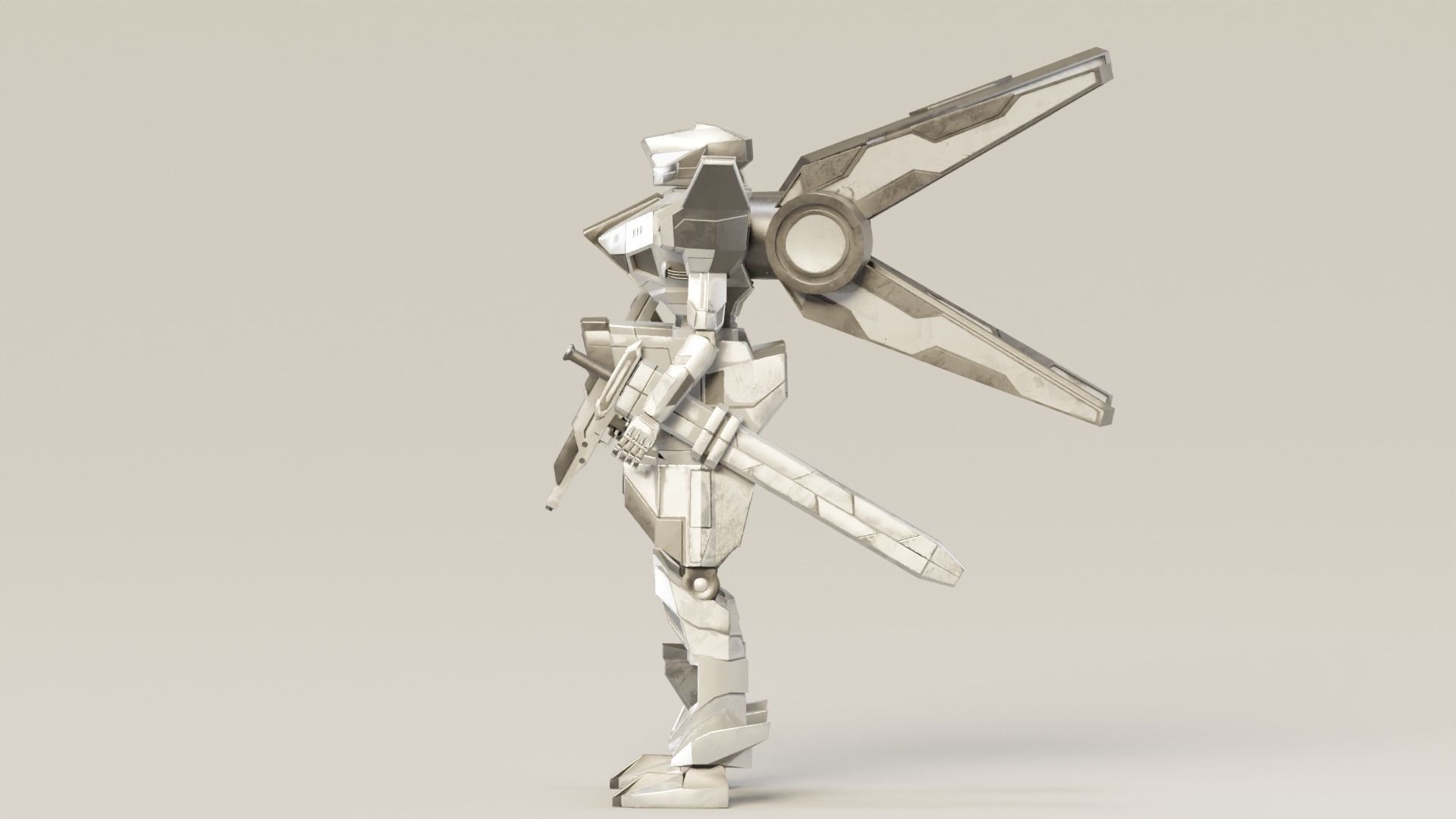 Mecha Trident 3D model_6
