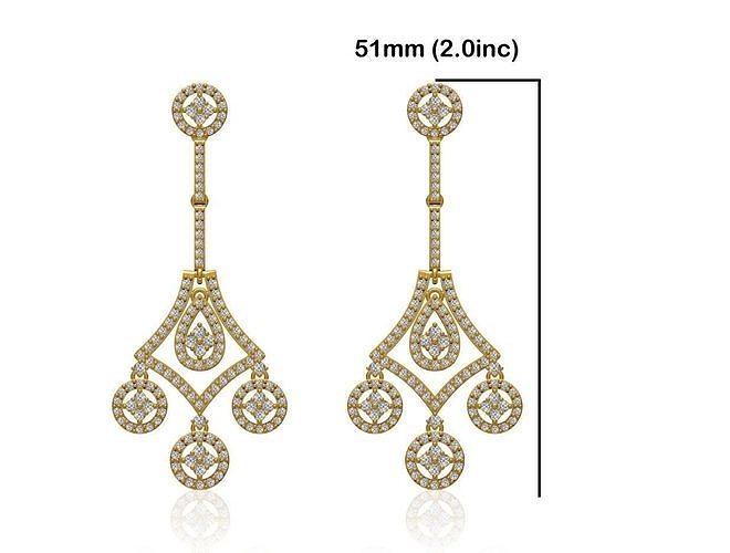 Women Long Earring STL JCD Details 3D print model