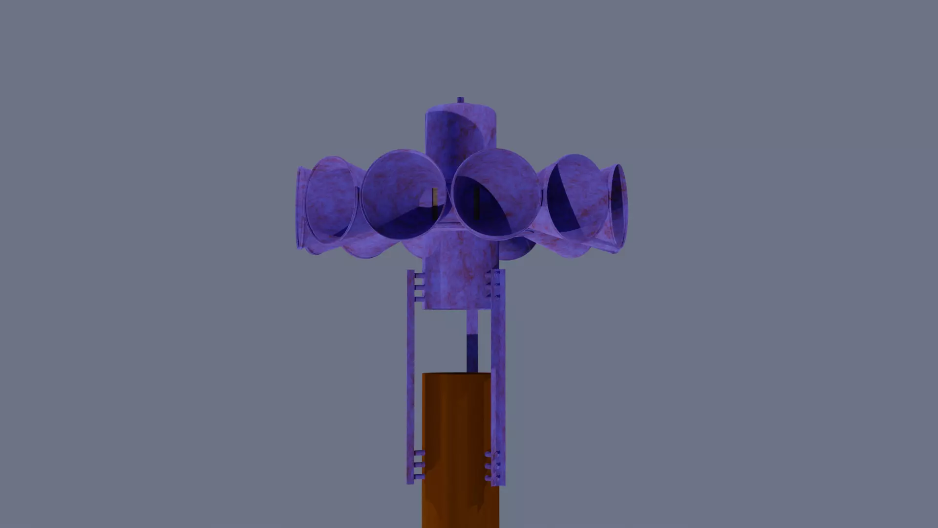 Federal Signal STH-10 TORNADO SIREN Low-poly 3D model_0