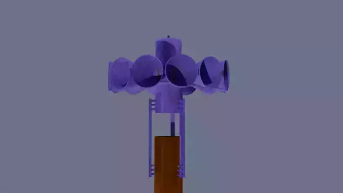 Federal Signal STH-10 TORNADO SIREN Low-poly 3D model Federal Signal STH-10 TORNADO SIREN Low-poly 3D model