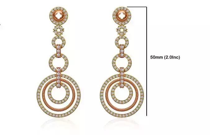 Women Long Earring STL JCD Details