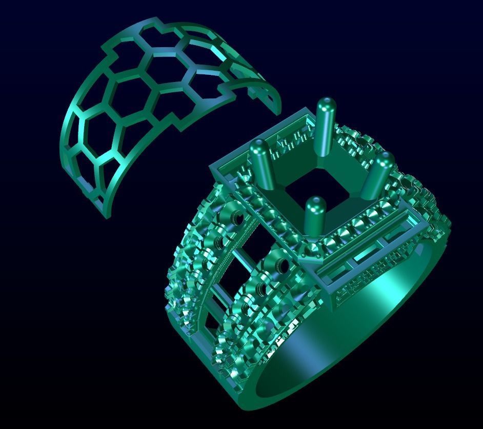 Men Ring 7 3D print model_6