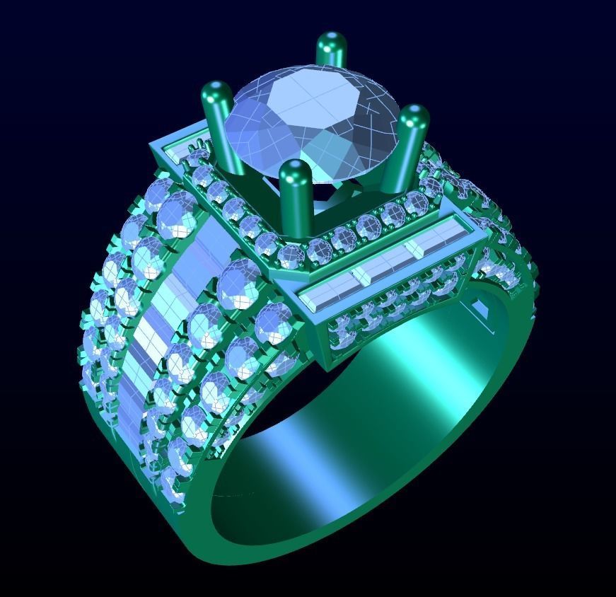 Men Ring 7 3D print model_4