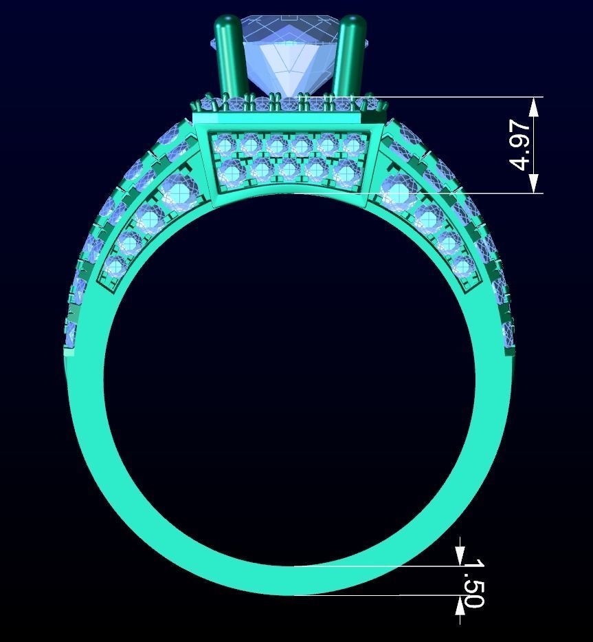 Men Ring 7 3D print model_2