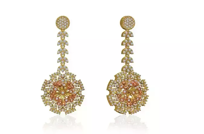 Women Long Earring STL JCD Details