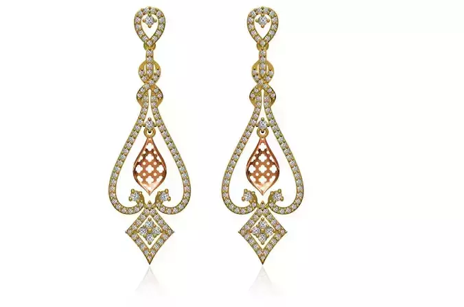 Women Long Earring STL JCD Details