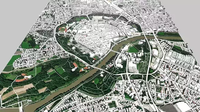 Cityscape Ingolstadt Germany 3D model