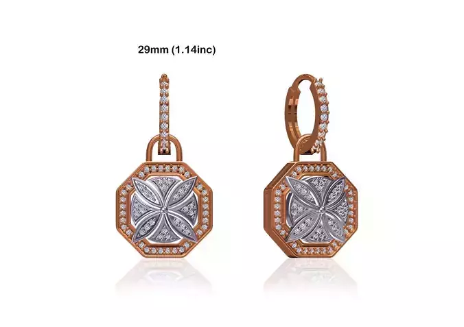 Women Long Earring STL JCD Details