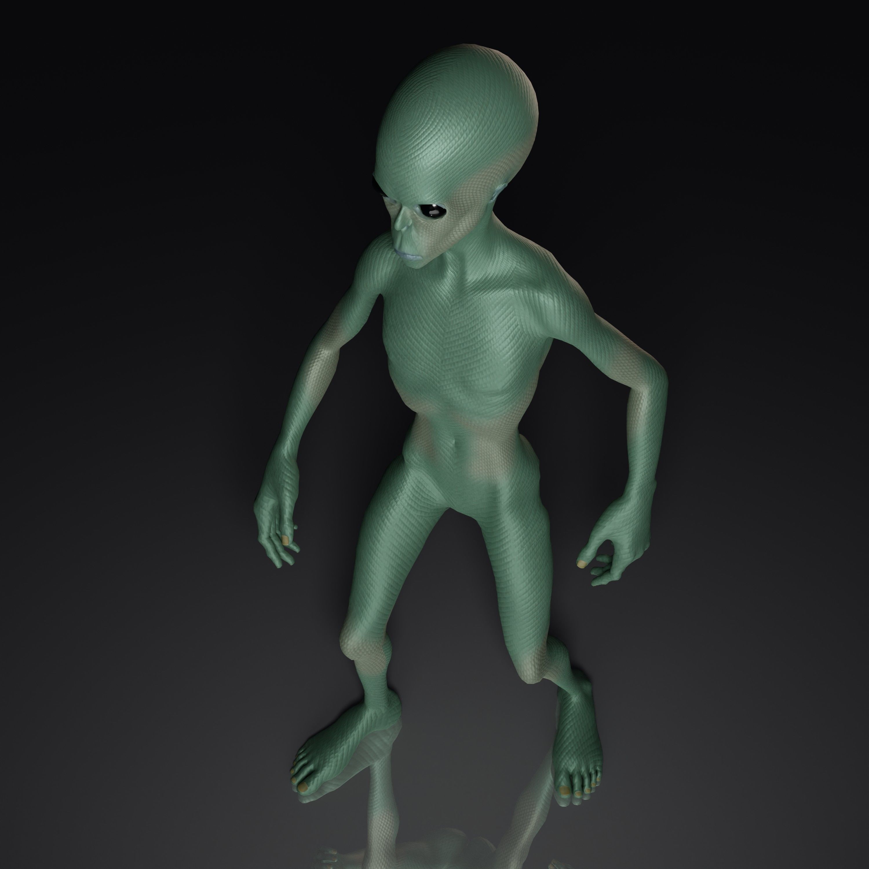 Realistic Alien 3D model_5