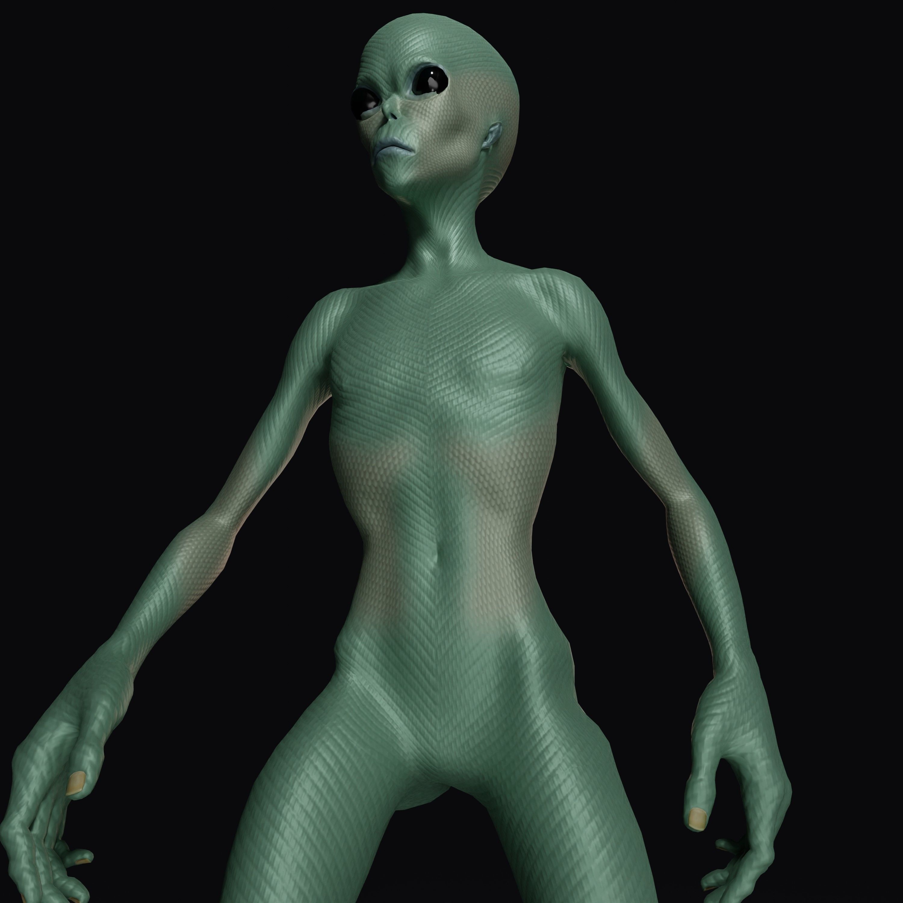 Realistic Alien 3D model_8