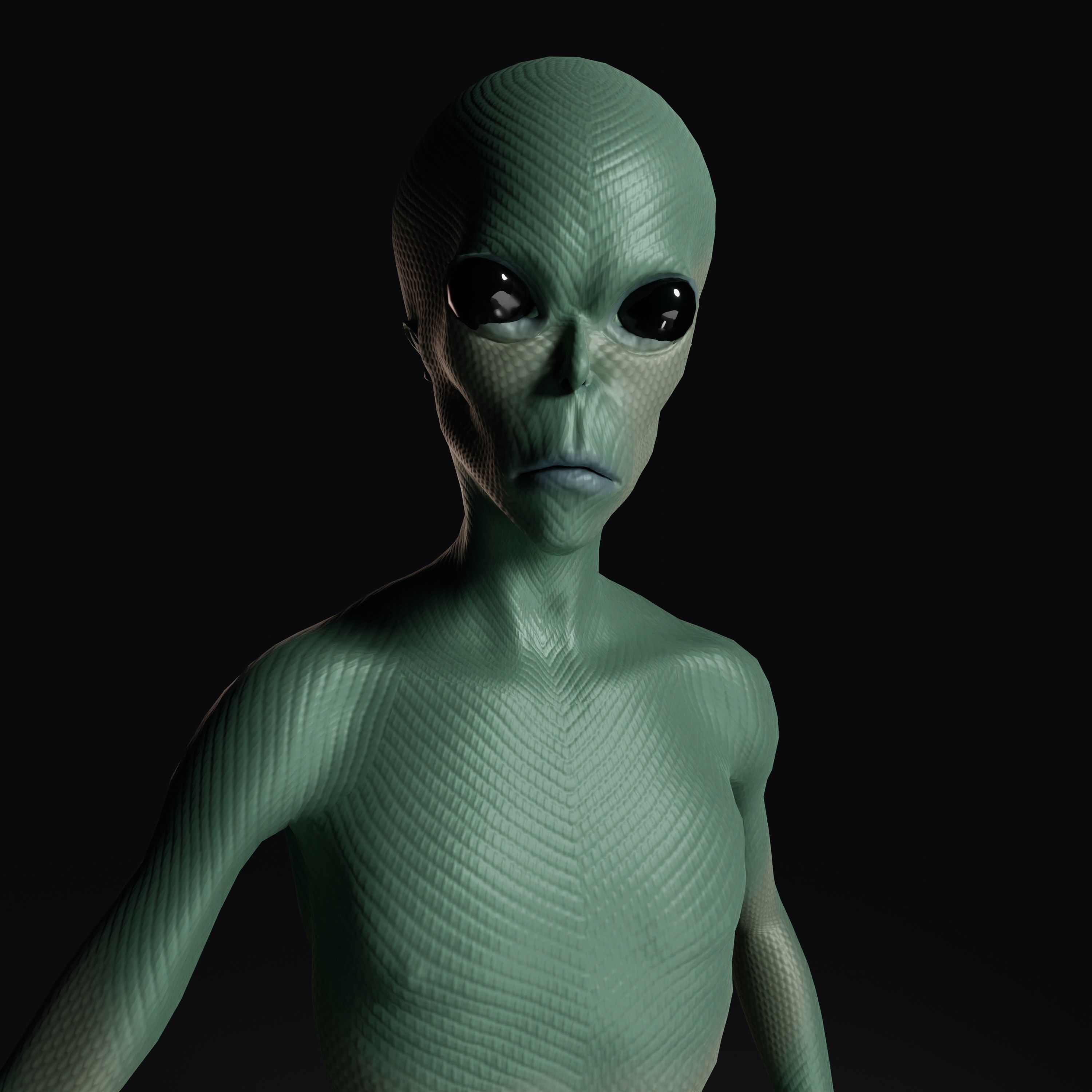 Realistic Alien 3D model_10