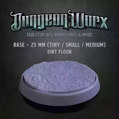25 mm Tabletop RPG Miniature Base - Dirt Floor 3D print model