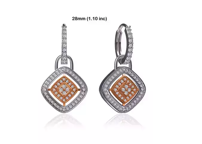 Women Long Earring STL JCD Details