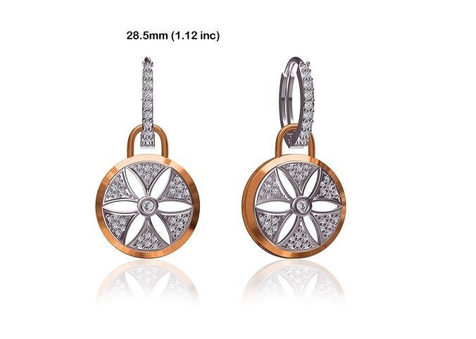 Women Long Earring STL JCD Details 3D print model