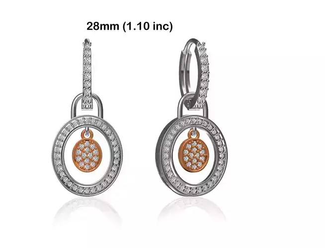 Women Long Earring STL JCD Details
