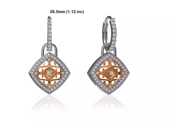 Women Long Earring STL JCD Details