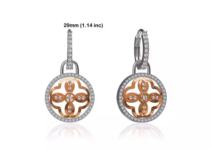 Women Long Earring STL JCD Details 3D print model