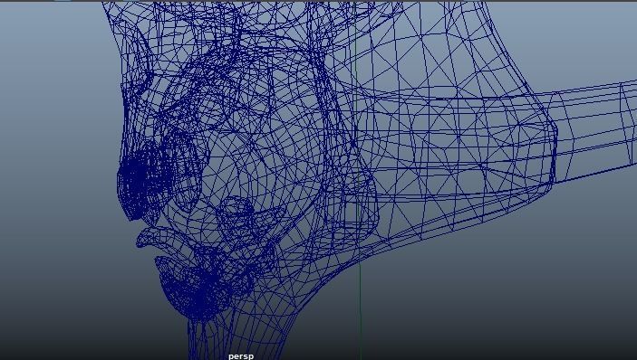 Hannya Mask Low Poly  Low-poly 3D model_8