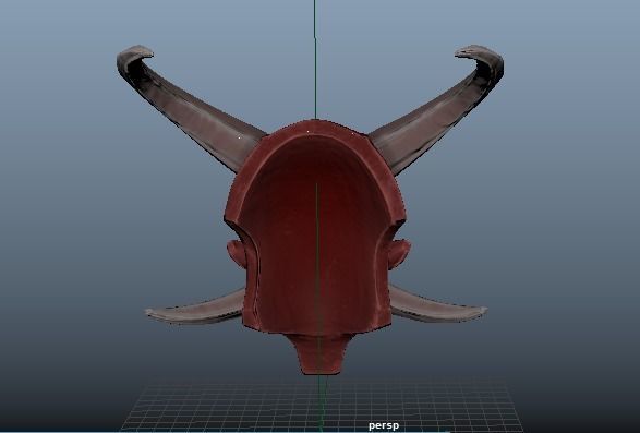 Hannya Mask Low Poly  Low-poly 3D model_17