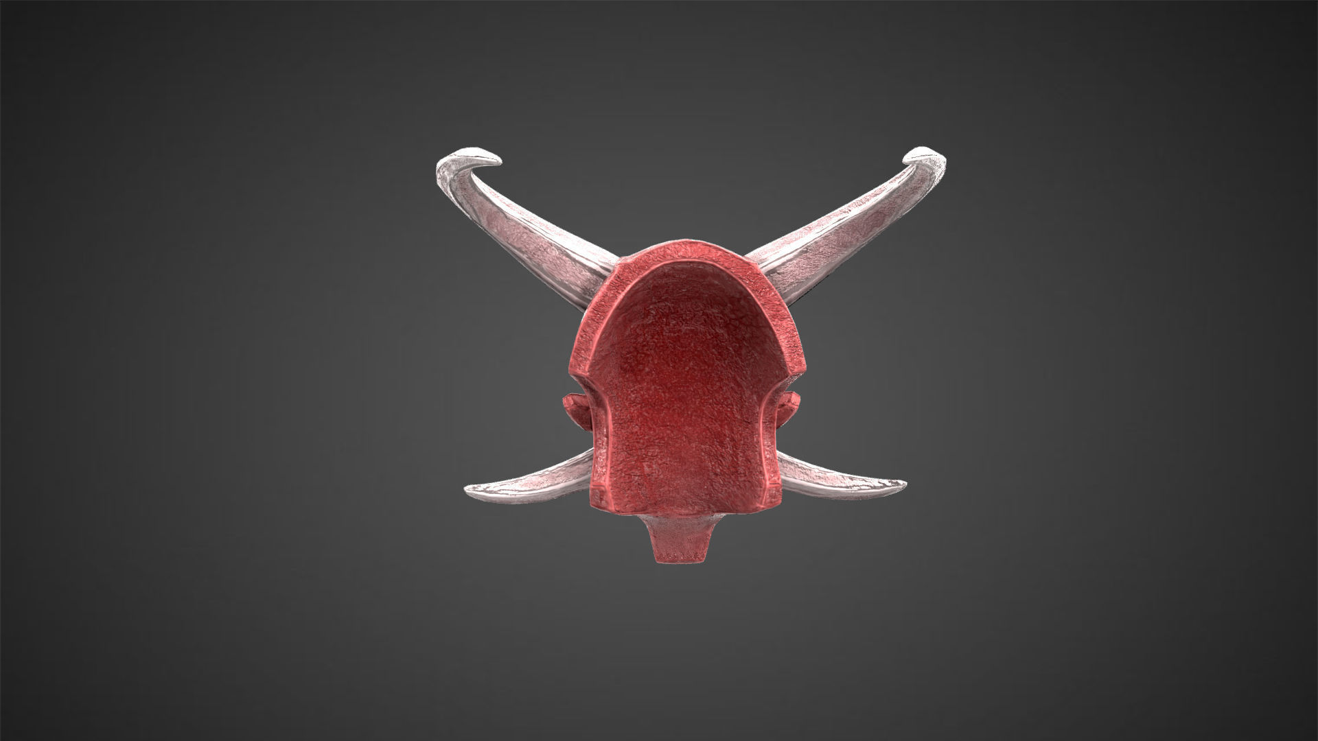 Hannya Mask Low Poly  Low-poly 3D model_5