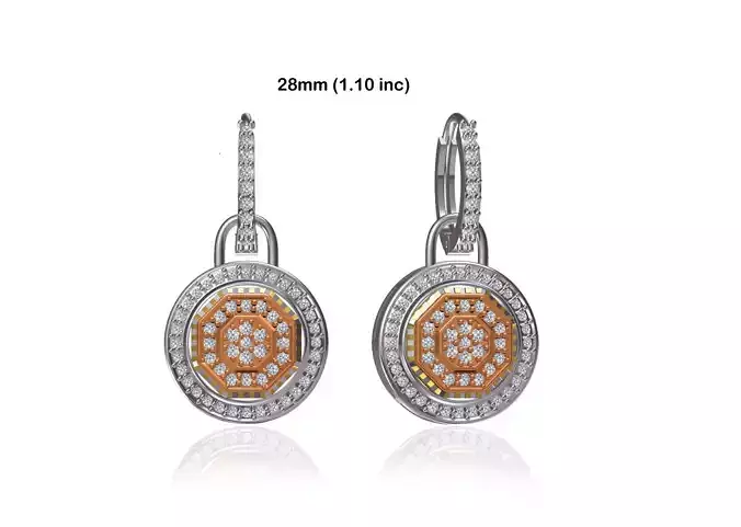 Women Long Earring STL JCD Details 3D print model
