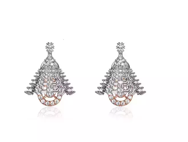 Women Long Earring STL JCD Details 3D print model