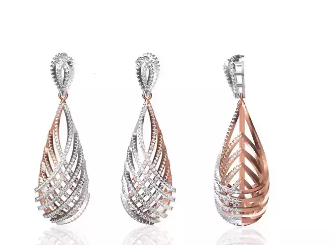 Women Long Earring STL JCD Details 3D print model