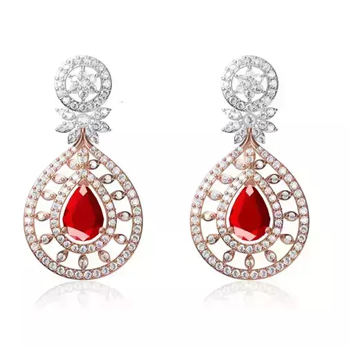 Women Long Earring STL JCD Details 3D print model