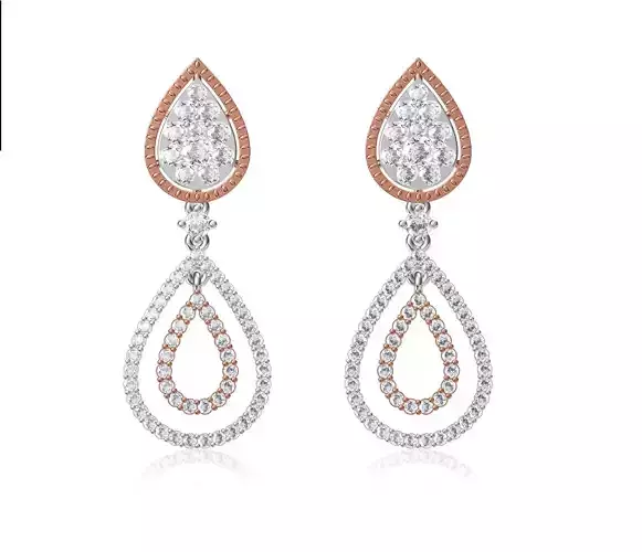 Women Long Earring STL JCD Details 3D print model