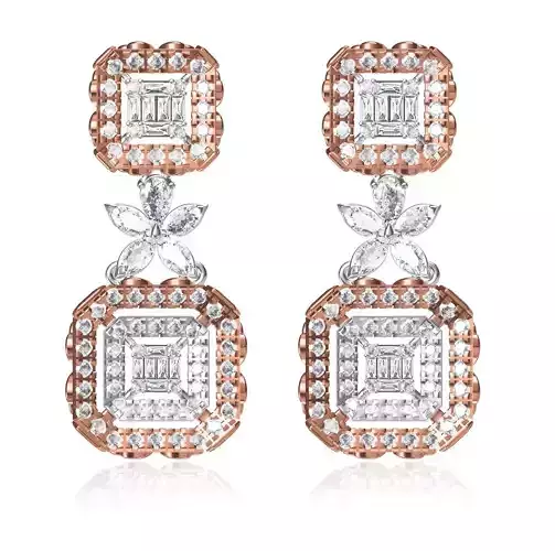 Women Long Earring STL JCD Details 3D print model
