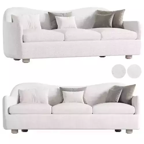 BACIO CREAM BOUCLE SOFA 3D model