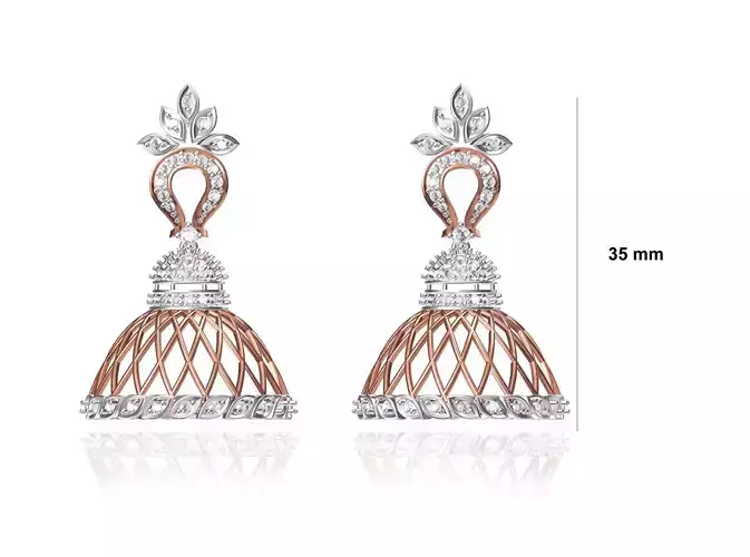 Women Long Earring STL JCD Details 3D print model