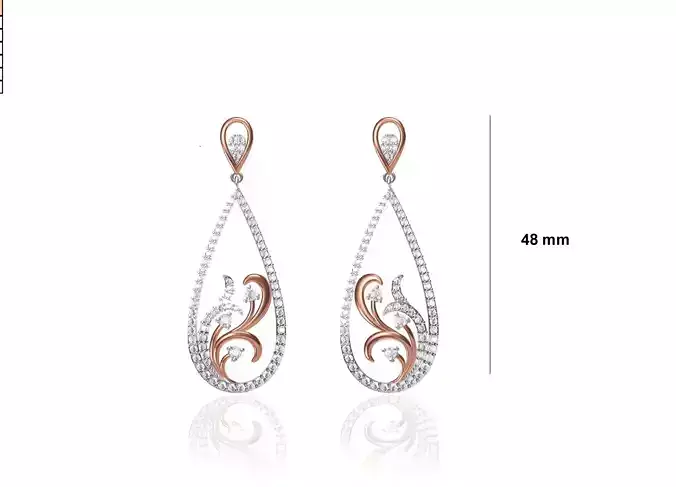 Women Long Earring STL JCD Details 3D print model