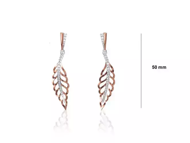Women Long Earring STL JCD Details 3D print model